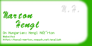 marton hengl business card